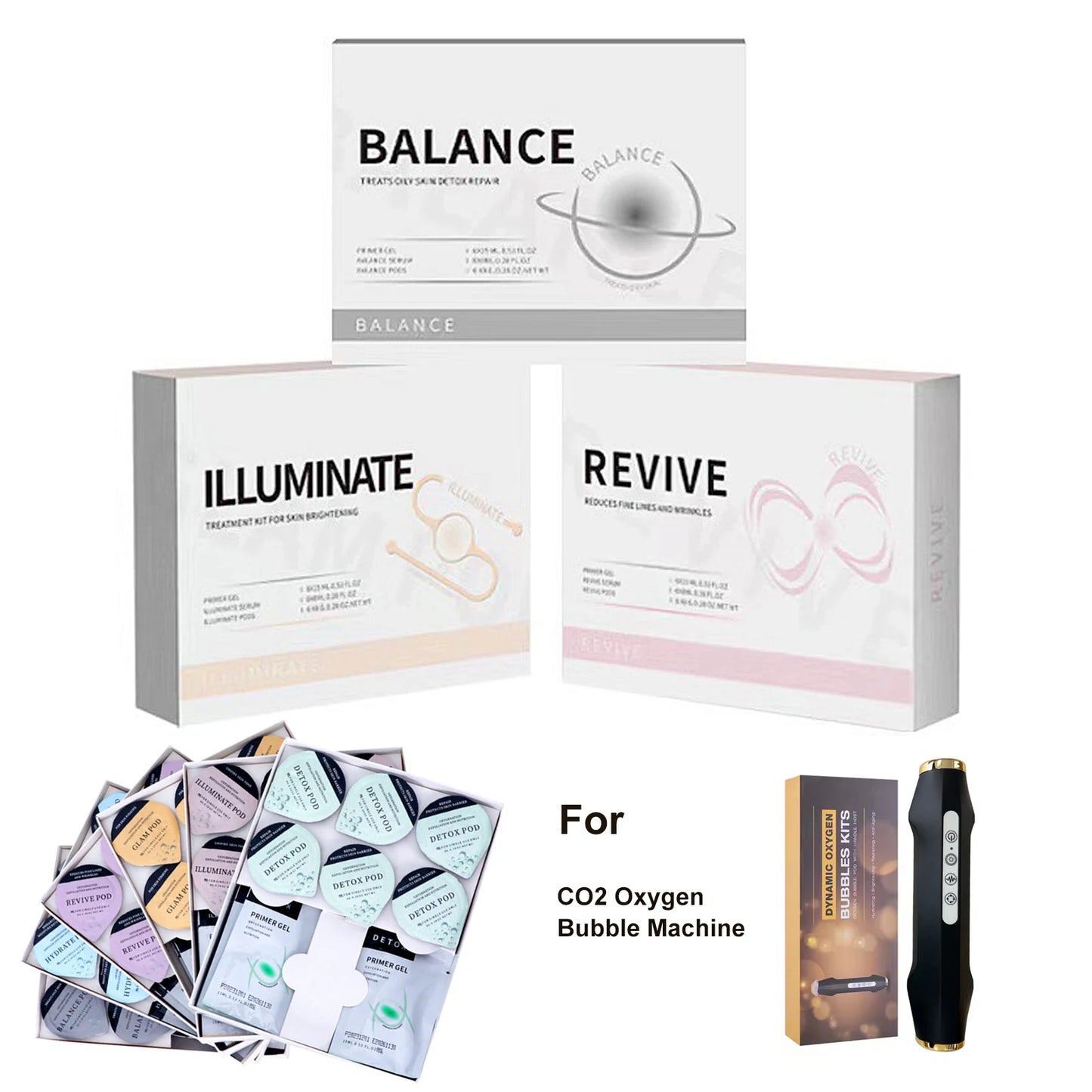 7 Oxygen Jet Spa Capsule Serum Gel Facial CO2
