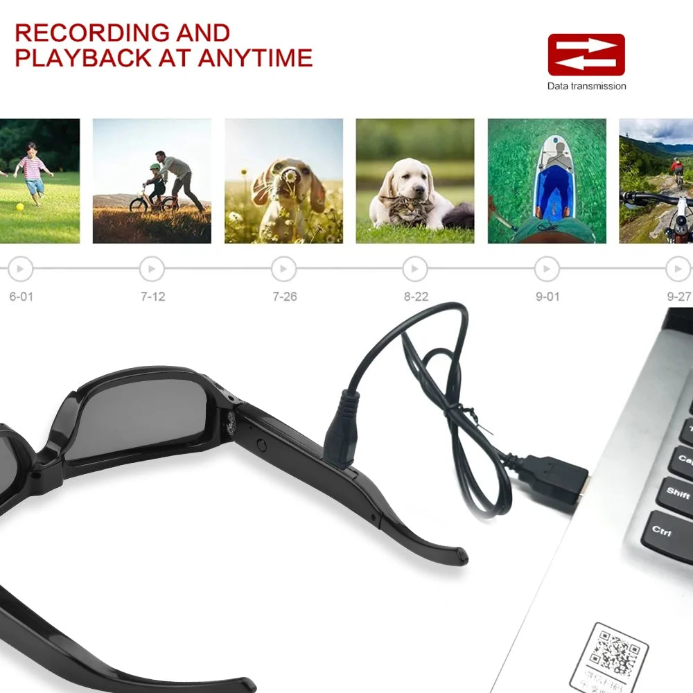 Portable 1080P HD Mini Glasses Camera Video