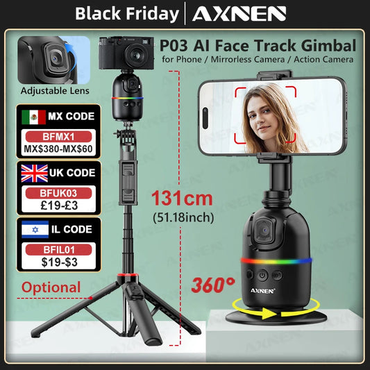360 Rotating Face Tracking Tripod Gimbal