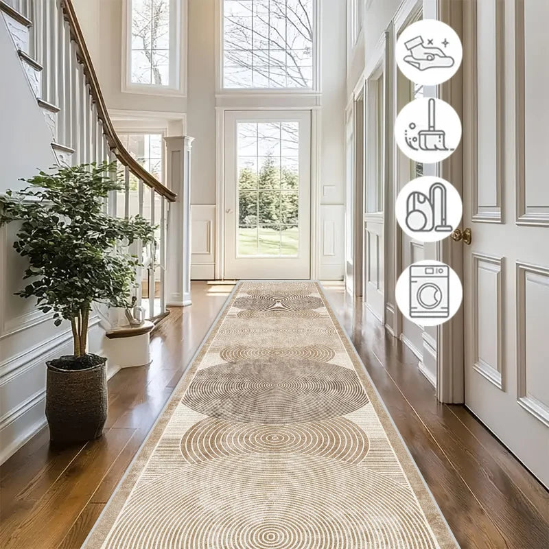 VIKAMA Geometric Striped Runner Rug