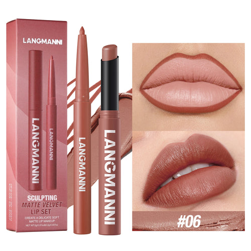 waterproof lipliner+lipstick set