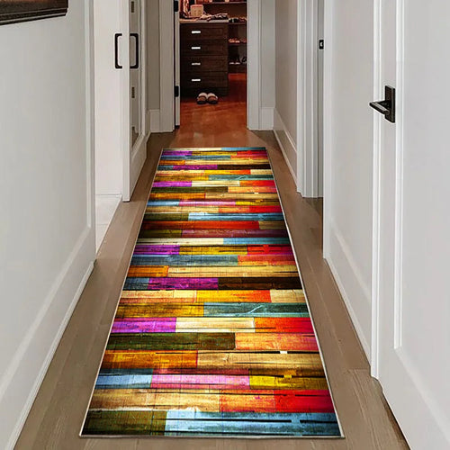 VIKAMA Vintage Wood Grain Long Runner