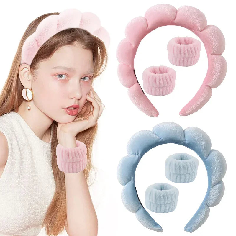 3pcs Sponge Spa Headband