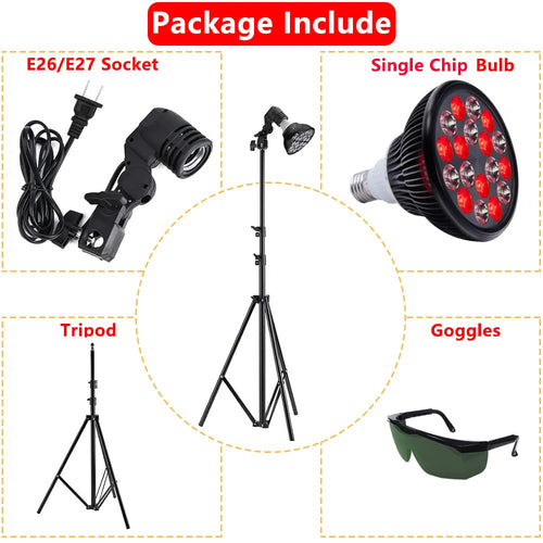 E27 LED Red 54W Light Therapy Lamp 660nm&850nm
