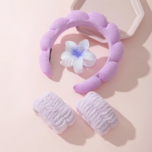 Chic Soft Pink Spa Hair Accessory Set