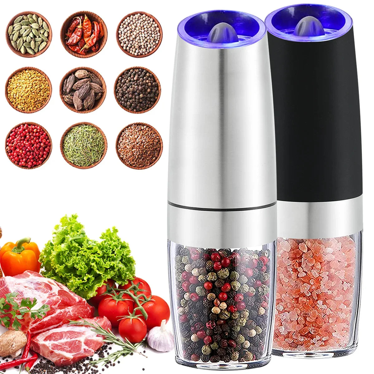 Electric Pepper Grinder Stainless Steel