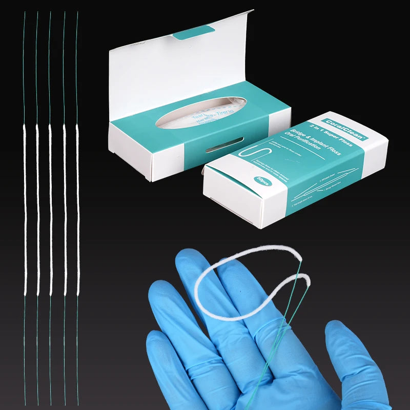 50Pcs Dental Floss Toothpick Water