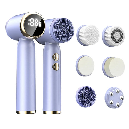 Label Facial Cleanser Massage Brush Set