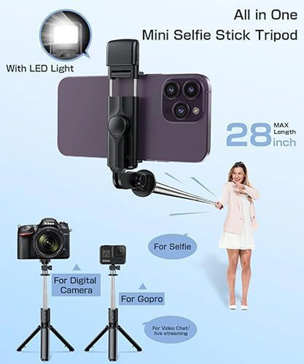 Bluetooth Wireless Selfie Stick Tripod