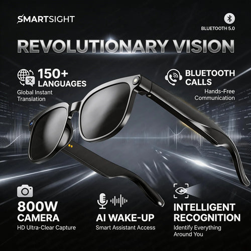 2026 4K 8MP Smart Glasses HD Camera (150+Language Translation)