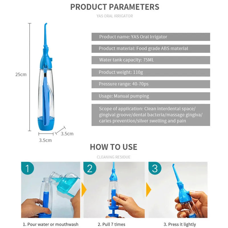 Portable Oral Irrigator Dental Flosser