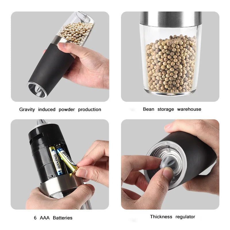Electric Pepper Grinder Stainless Steel
