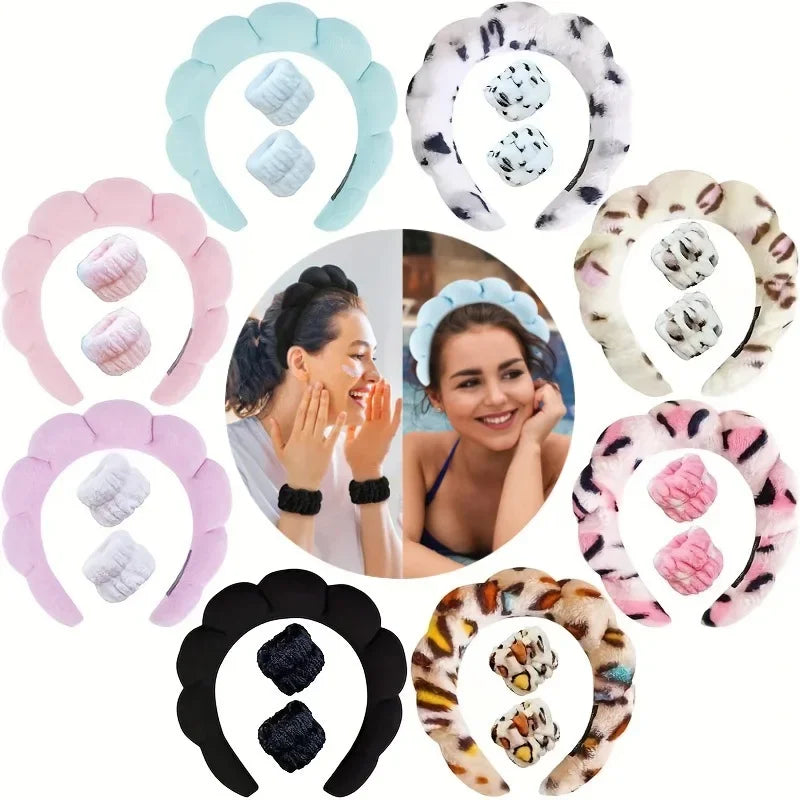 3pcs Sponge Spa Headband