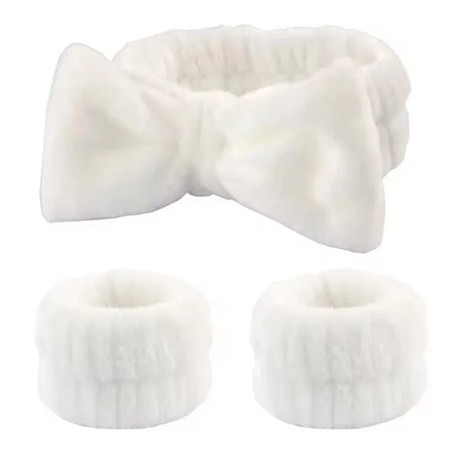 3Pcs Spa Headband Wristband for makeup