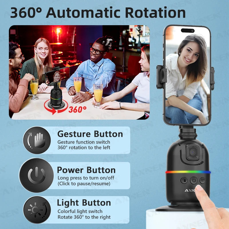 360 Rotating Face Tracking Tripod Gimbal