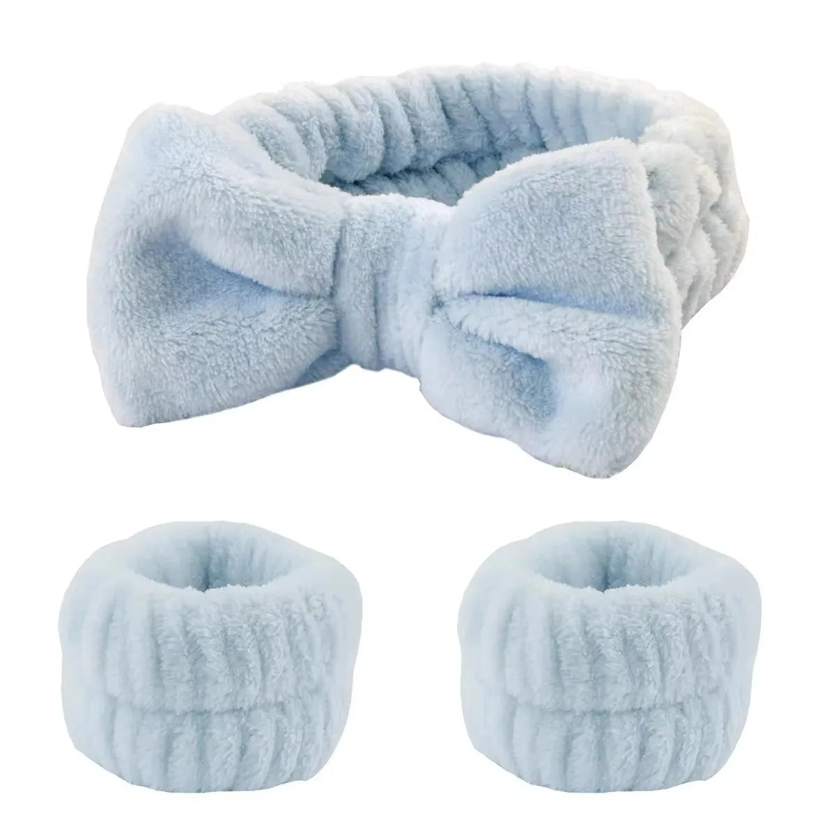 3Pcs Spa Headband Wristband for makeup