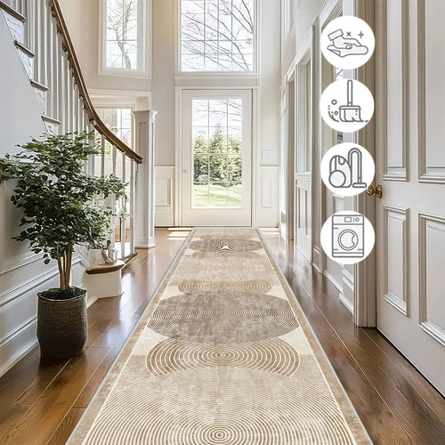 VIKAMA Geometric Striped Runner Rug