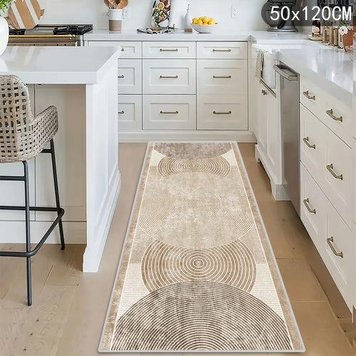 VIKAMA Geometric Striped Runner Rug