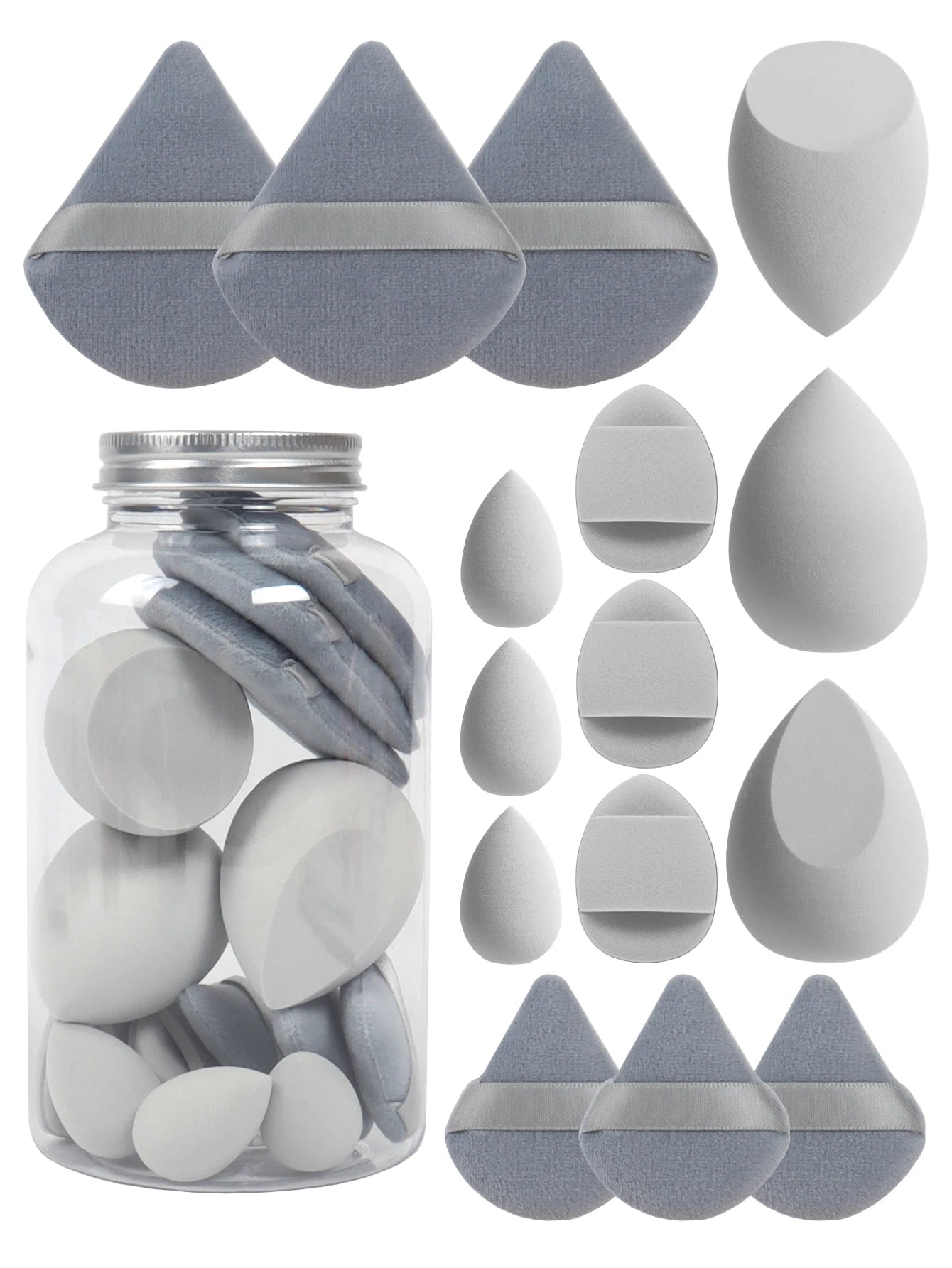 Spring 15 Cans,3 Loose Powder Puffs Mini