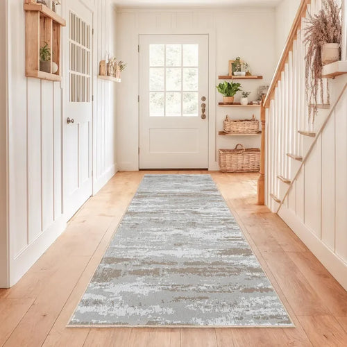 Abstract Sea Turtle Koi Fish Geometric Runner Rug