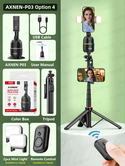 360 Rotating Face Tracking Tripod Gimbal