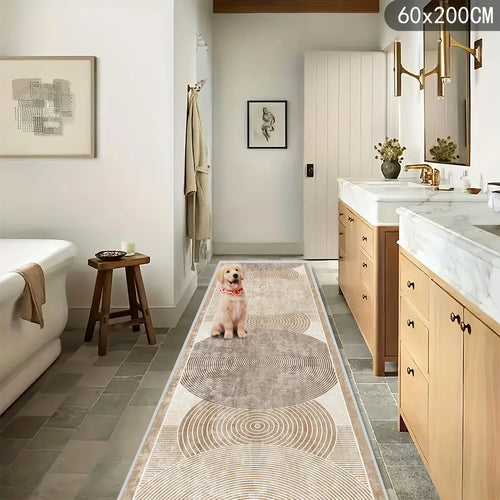 VIKAMA Geometric Striped Runner Rug