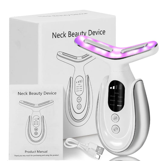 Face and Neck Massager with 7 Colours LED and Heat
