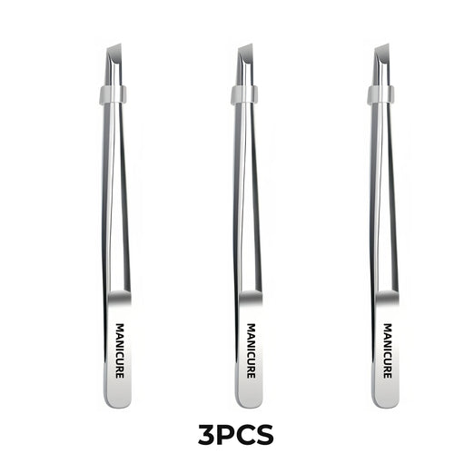 Steel Slant Tip Tweezers  for Eyebrow