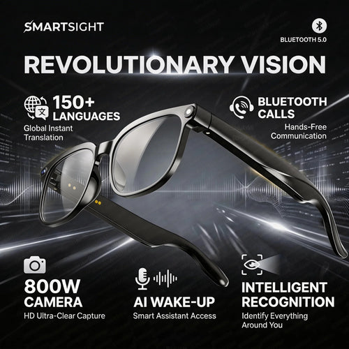 2026 4K 8MP Smart Glasses HD Camera (150+Language Translation)