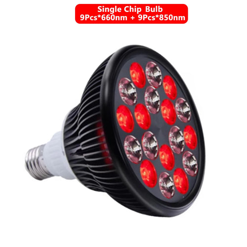 E27 LED Red 54W Light Therapy Lamp 660nm&850nm