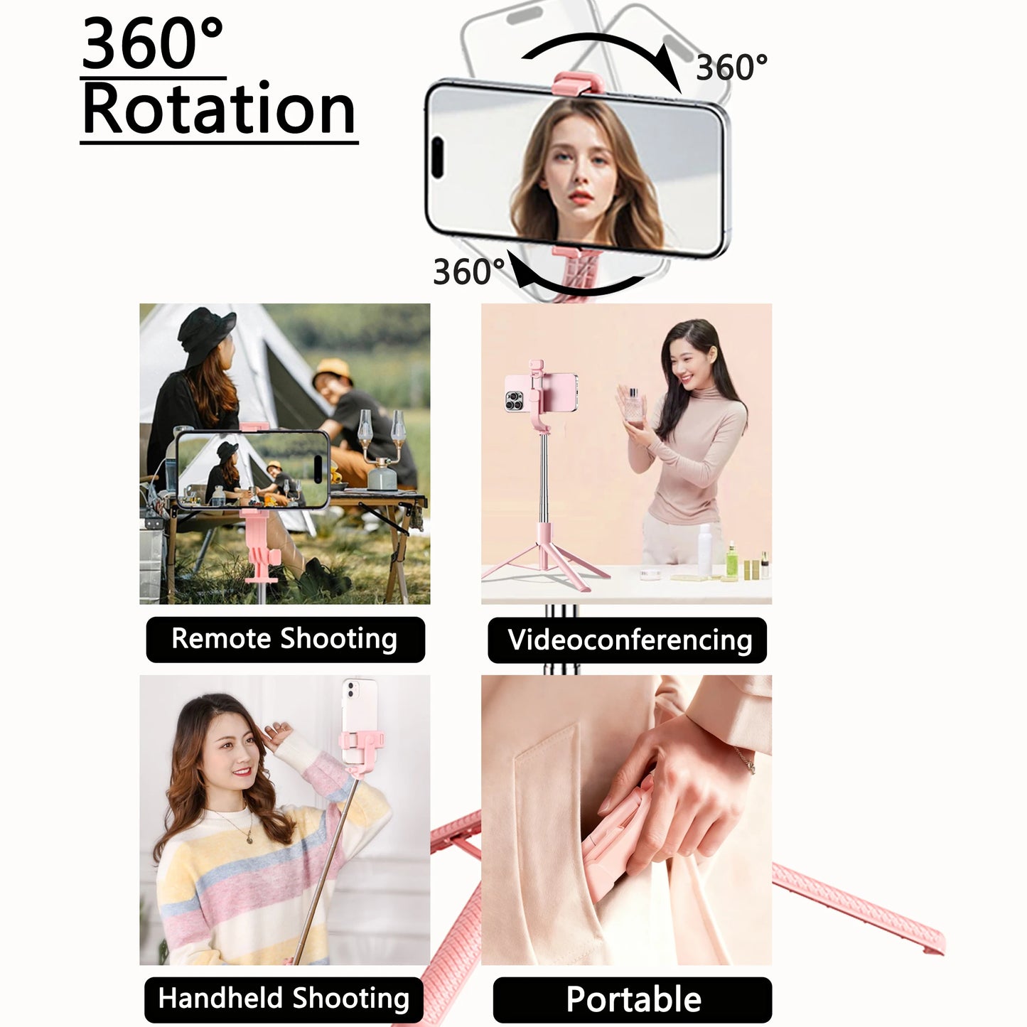 Extendable Selfie Tripod Stick