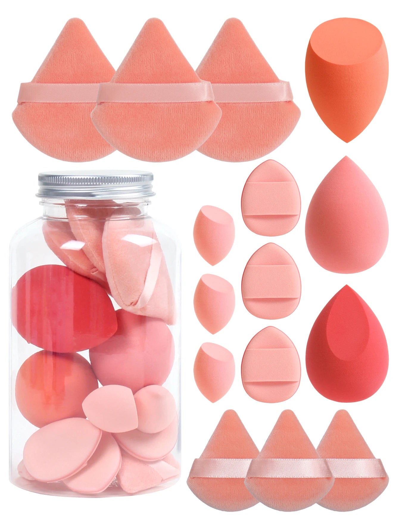 Spring 15 Cans,3 Loose Powder Puffs Mini