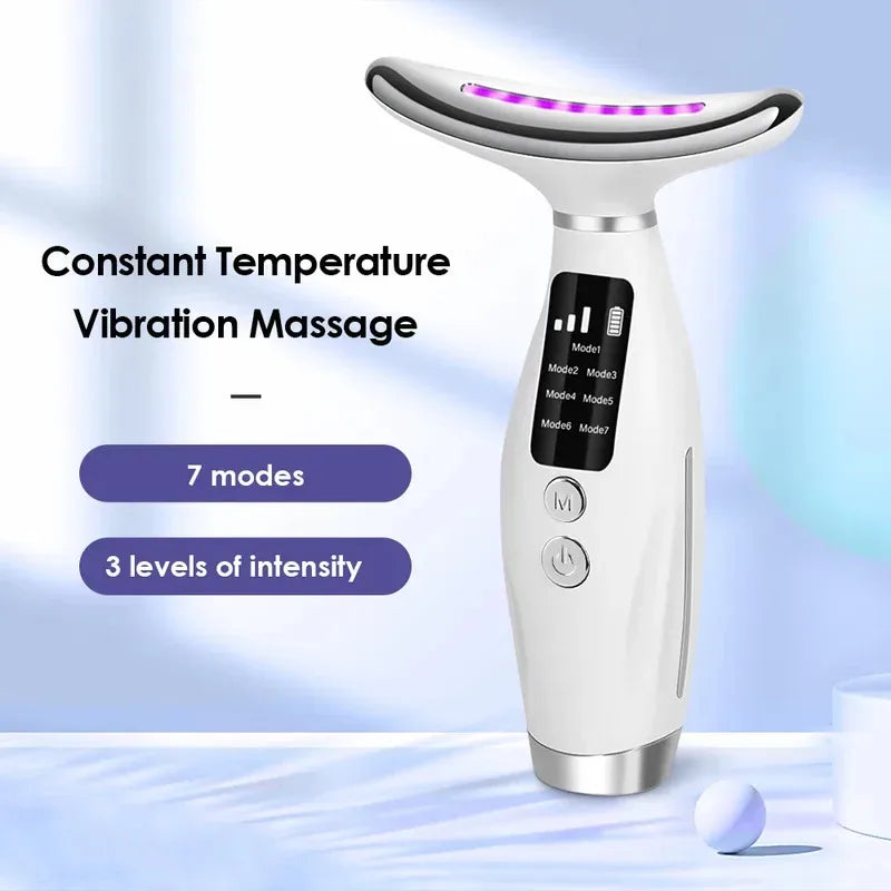 Portable 7 Colors LED Light Therapy Face Neck