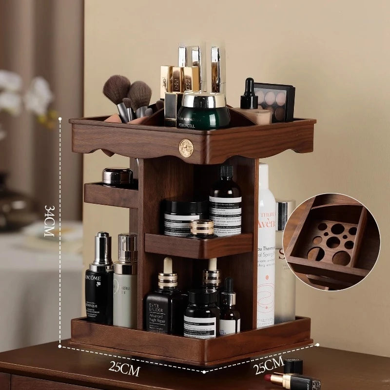 Solid Wood Cosmetics Storage
