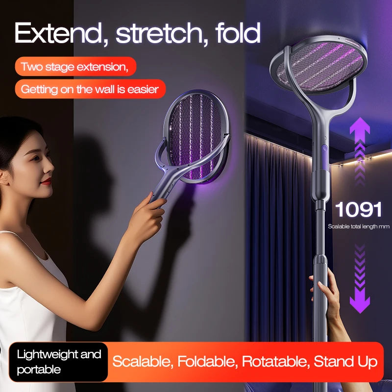 6 in 1 Mosquito Killer Swatter Racket Electric Fly