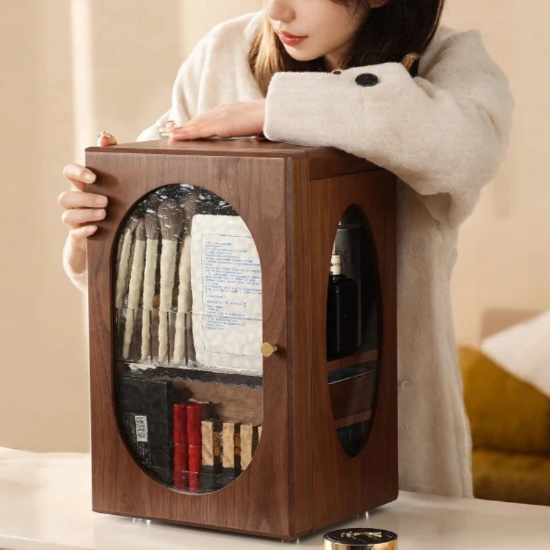 Solid Wood Cosmetics Storage