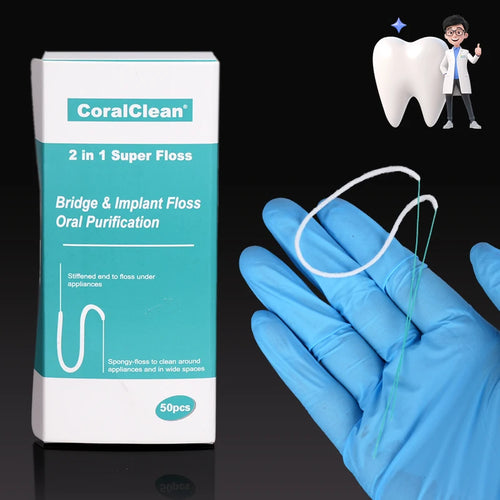 50Pcs Dental Floss Toothpick Water