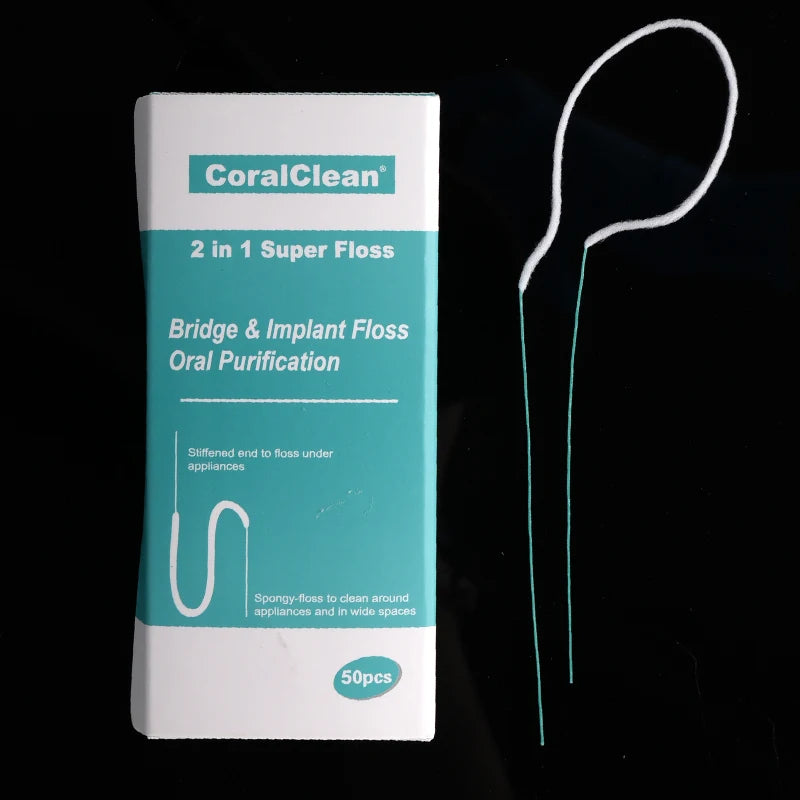 50Pcs Dental Floss Toothpick Water