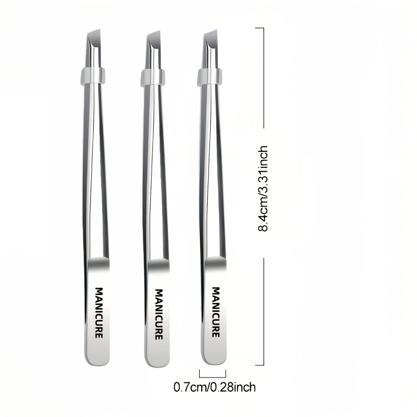 Steel Slant Tip Tweezers  for Eyebrow