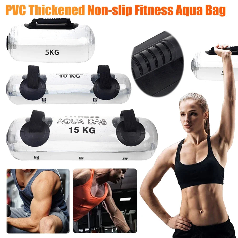 Fitness Aqua Bag Water Weight Bag 5/10/15Kg Water Power Bag Exercise Tool Weighted Workout Equipment for Weightlifting Crossfit