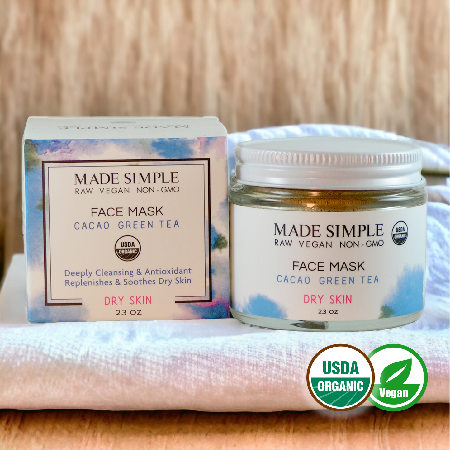 FACE MASK - Cacao Green Tea for Dry Skin