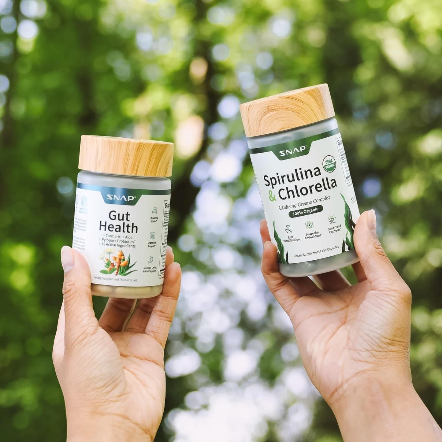Snap Supplements Gut Health & Organic Spirulina Chlorella