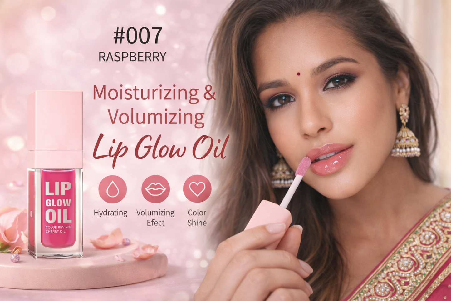 Moisturizing and Volumizing Lip Gloss Oil