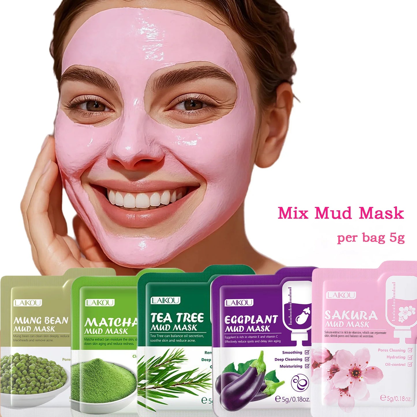 Purifying Clay Facial Mask in Pouch