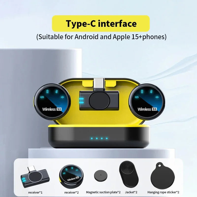 Portable Wireless Microphone with Charging Case