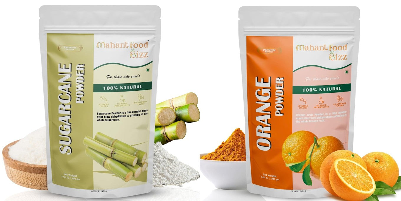 Combo of Sugarcane Powder & Orange Fruit Powder