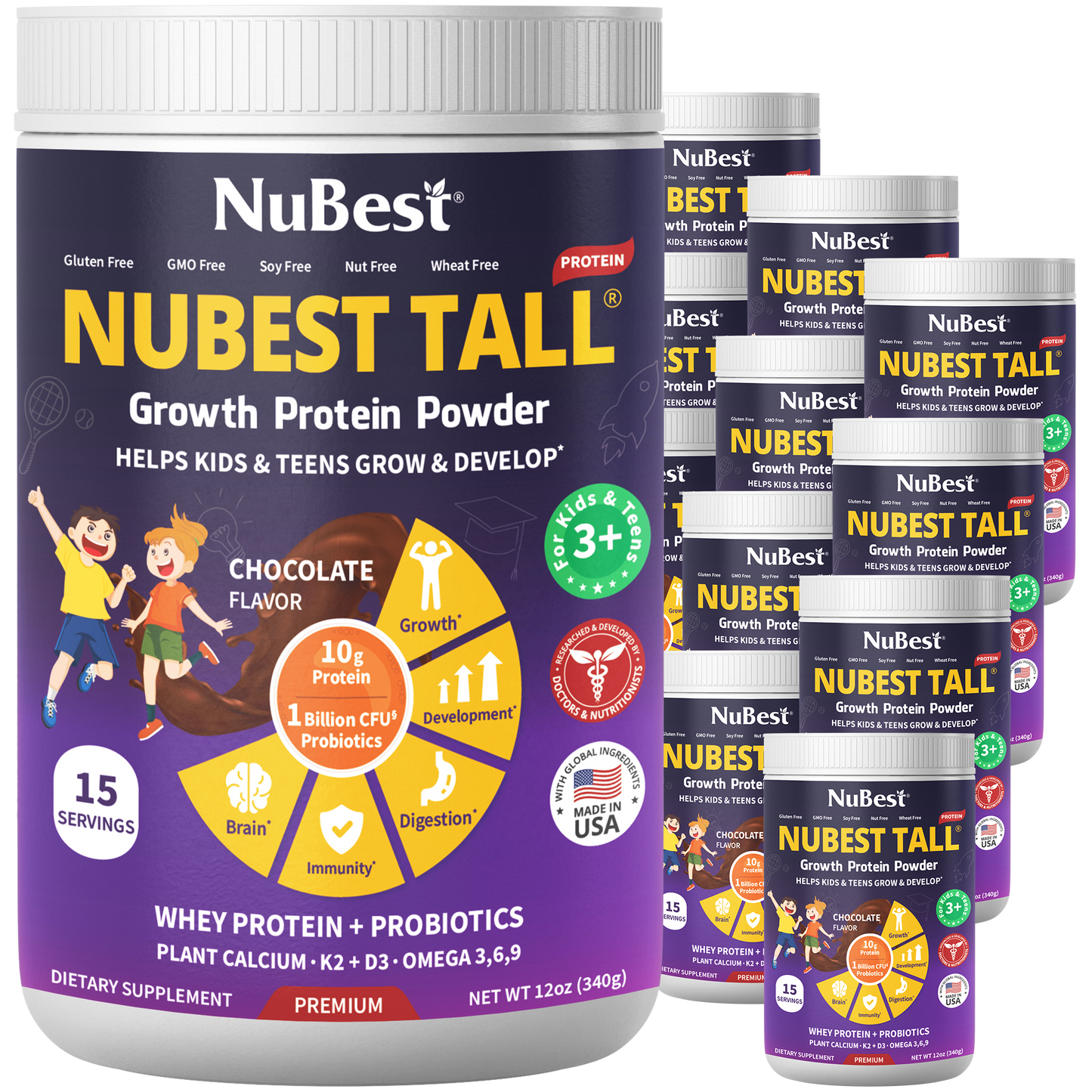 NuBest Tall Protein Chocolate Shake for Kids Ages 3+