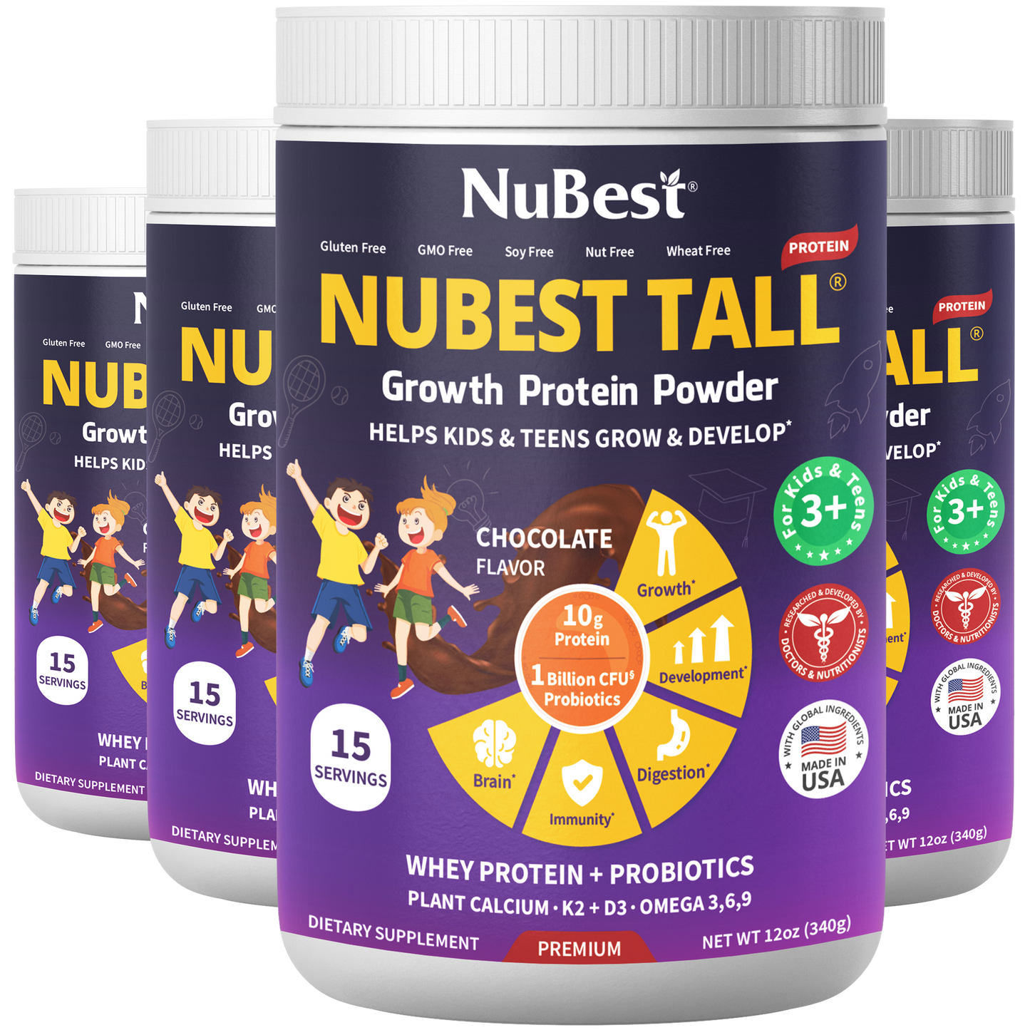 NuBest Tall Protein Chocolate Shake for Kids Ages 3+