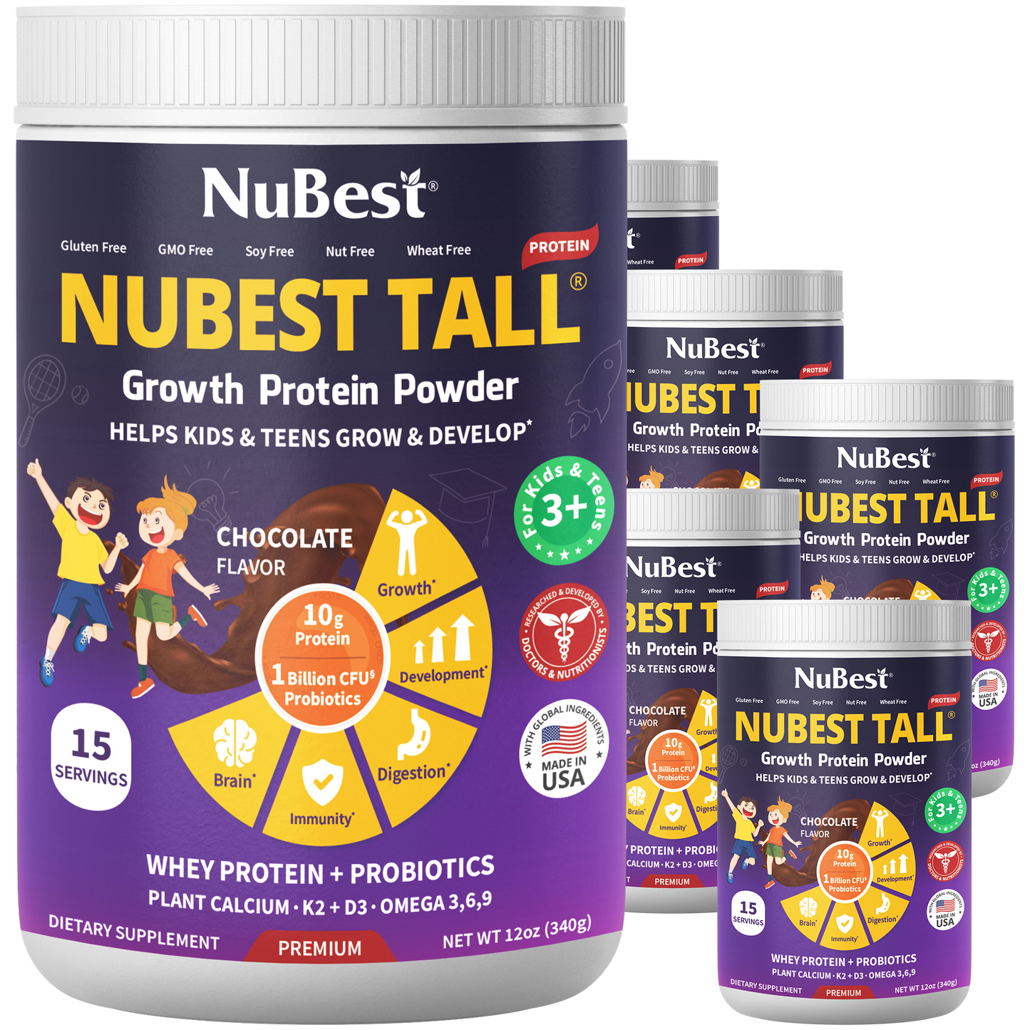 NuBest Tall Protein Chocolate Shake for Kids Ages 3+