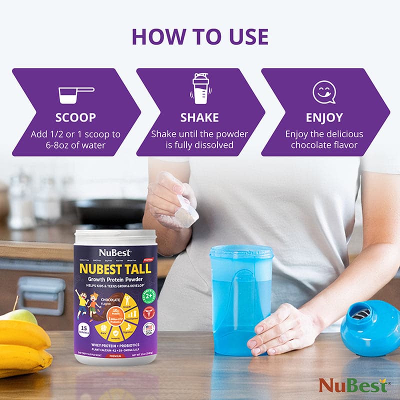 NuBest Tall Protein Chocolate Shake for Kids Ages 3+